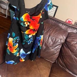 Floral Black Dress